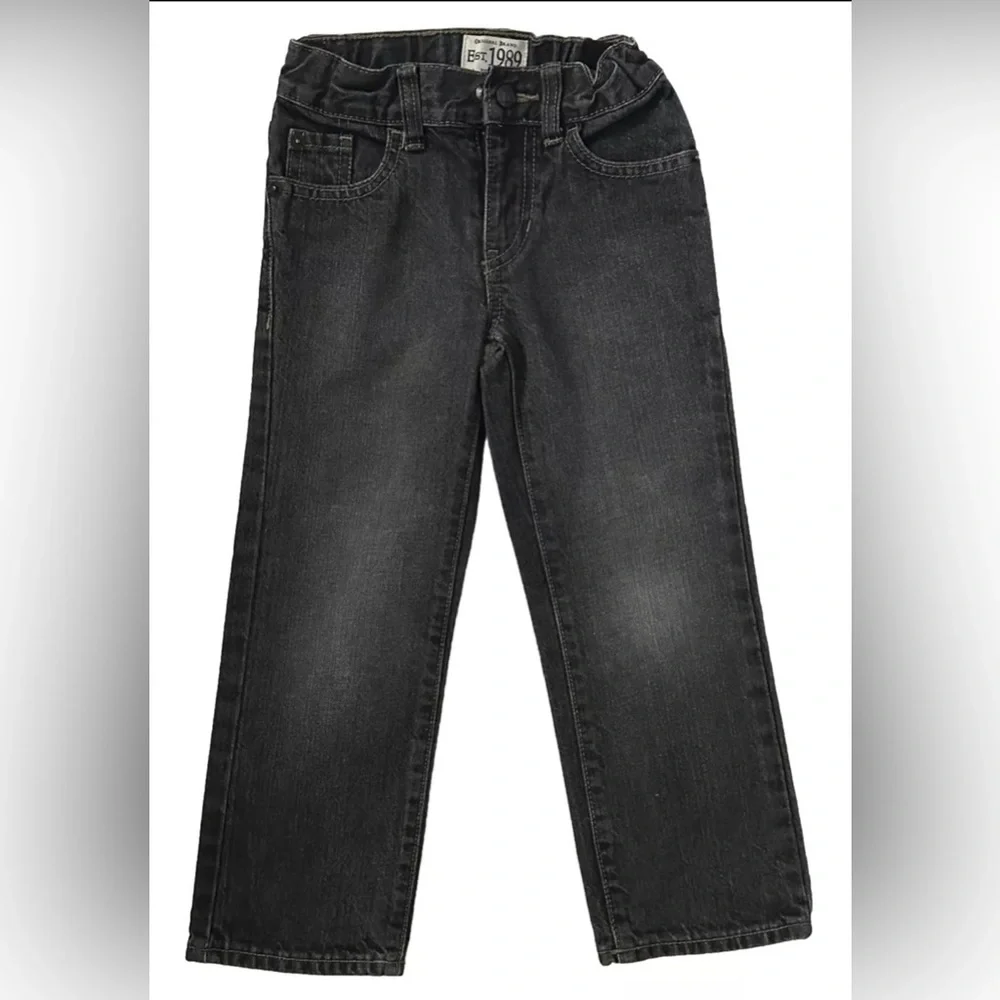 BOYS JEANS SIZE 4 CHILDRENS PLACE STRAIGHT FIT GRAY BLUE BLACK FADE LITTLE KIDS